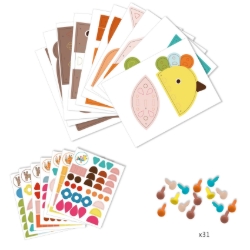 Djeco 3 reuzendieren - papierknutselset - van 3 tot 6 jaar