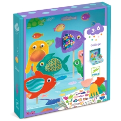 Djeco Vrolijk aquarium - collageknutselset - van 3 tot 6 jaar
