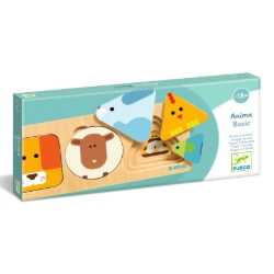 Djeco AnimaBasic - houten lagenpuzzel 9 stukjes - vanaf 18 maanden