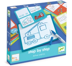 Djeco Step by Step Arthur & Co - tekenset - van 4 tot 6 jaar
