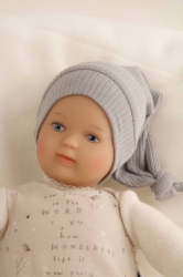 Schildkröt - Mijn eerste zachte babypop Schmuserle - Knuffelpop blauw/crème - vanaf 9 maanden