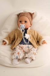 Schildkröt - Baby Amy Winter – Babypop met slaapogen en speen – vanaf 3 jaar