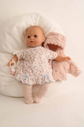 Schildkröt - Baby Amy Roze – Babypop roze met slaapogen en speen – vanaf 3 jaar