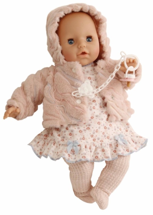 Schildkröt - Baby Amy Roze – Babypop roze met slaapogen en speen – vanaf 3 jaar