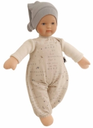 Schildkröt - Mijn eerste zachte babypop Schmuserle - Knuffelpop blauw/crème - vanaf 9 maanden
