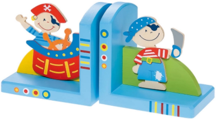 Simply for kids - Boekensteun Piraat – Houten Set - Decoratief