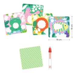 Djeco Kiekeboe! Babydieren uit de tuin - magische waterkleurset - vanaf 18 maanden