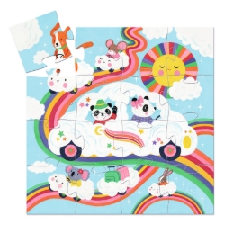 Djeco Wolkenauto - legpuzzel 16 stukjes - vanaf 3 jaar