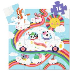 Djeco Wolkenauto - legpuzzel 16 stukjes - vanaf 3 jaar